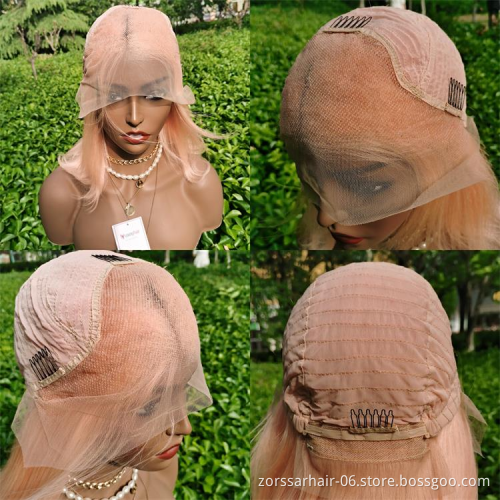 Wholesale human hair short wigs with free shiping preplucked frontal blue bob wigs closure front lace wig human hair